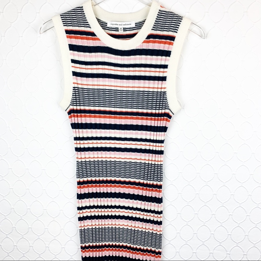 Cupcakes & Cashmere Walton Stripe Sweater Dress Medium - Picture 4 of 6